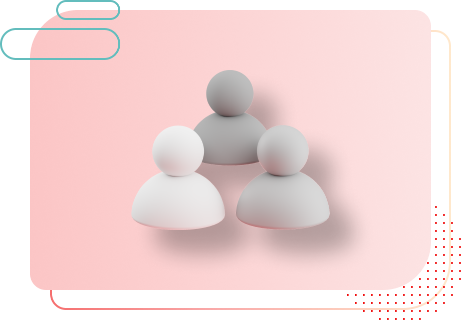 Three generic person avatars in a range of shades